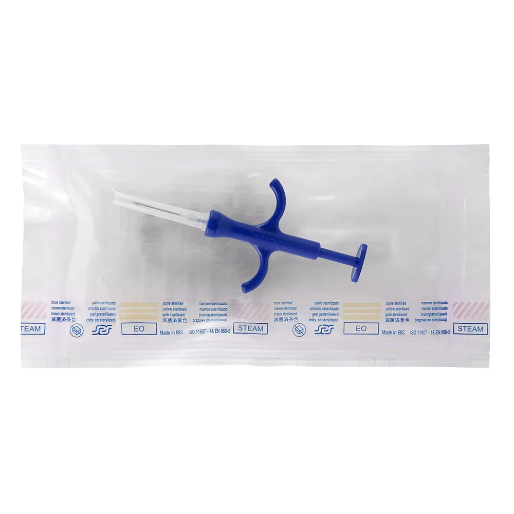 Preloaded sterile tags & syringe with 12mm (FDXB) PIT Tag and 12 gauge needle. Package is hermetically sealed with 6 barcodes in each package.