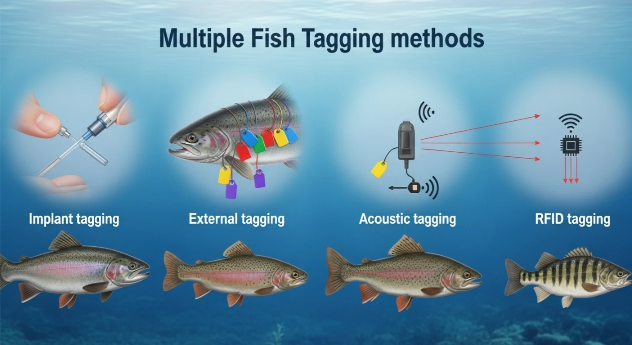 How Fish Tagging Works All the Methods (Implant, External, Acoustic, RFID)